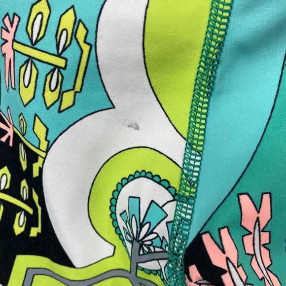 Trina Turk Modern Garden Capri Green Blue Leggings - Picture 3 of 6